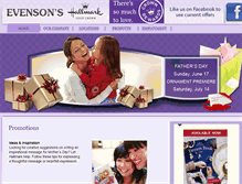 Tablet Screenshot of evensonshallmark.com